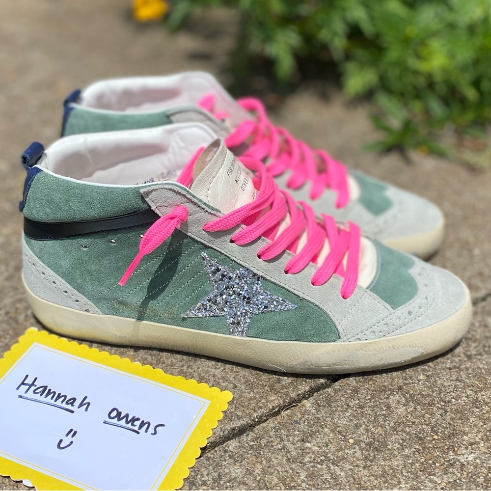 ‼️ SOLD ‼️ Golden Goose “Private Edition” green Midstars (# 108 / 280) — size 39